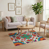 Traditional Persian Multi-color and Patterns Vibrant Multi-Color Persian Floral Area Rug