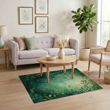 Enchanted Lush Green Forest Area Rug