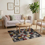 Bold Geometric Multi-Color Multi-color and Patterns Area Rug