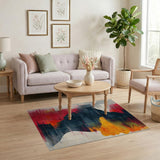 Geometric Abstract Woman Silhouette Rug