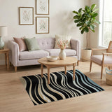 Teal Carbon Wave Area Rug