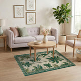Lush Palm Grove Coastal Area Rug