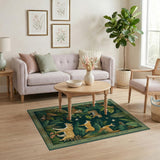 Jungle Big Cats Cheetah Leopard Area Rug