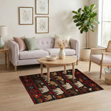 Southwestern Bear Parade Woven Rug