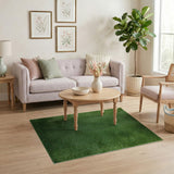 Vivid Green Shag Grass Area Rug
