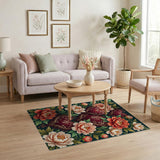 Peony Hearts Floral Area Rug