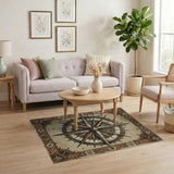 Heritage Tribal Compass Rose Area Rug