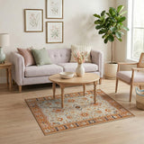 Brown and Tan Terracotta Heritage Tribal Area Rug