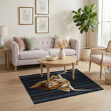 Highland Cow Bold Stripe Area Rug