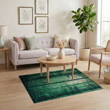 Moonlit Emerald Forest Area Rug