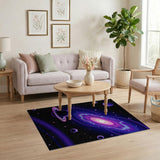 Cosmic Purple Galaxy Area Rug
