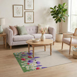 Wildflower Border Floral Area Rug