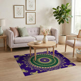 Multi-color and Patterns Intricate Purple Mandala Area Rug