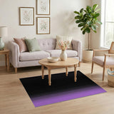 Modern Black-to-Purple Halftone Gradient Area Rug