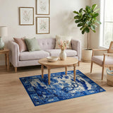 Blue Chinese Landscape Area Rug