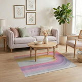 ODIKA Abstract Rainbow Arch Washable Area Rug - Low Pile Non-Slip