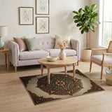 Multi-color and Patterns Ornate Floral Mandala Area Rug