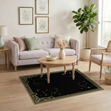 Gold Celestial Constellations Area Rug