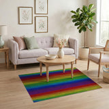 Multi-color and Patterns Rainbow Geometric Area Rug