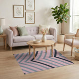 Blush Pink Chevron Gray Area Rug