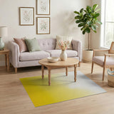 Sunny Yellow Gradient Abstract Area Rug