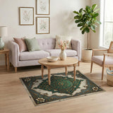 Emerald Medallion Persian Area Rug