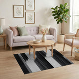 Op Art Black White Halftone Wave Rug