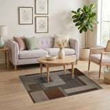 Modern Geometric Block Area Rug
