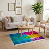 Vibrant Rainbow Tie-Dye Area Rug