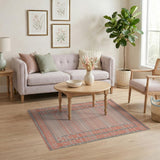 Terracotta Gray Geometric Heritage Tribal Rug