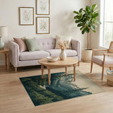 Mountain Forest Valley Area Rug