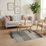 Modern Geometric Textured Neutral Area Rug
