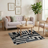 Bold Geometric Black White No. 6 Area Rug