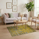 Yellow Tribal Geometric Area Rug