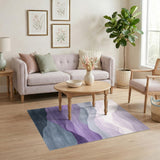 Purple Abstract Mountain Area Rug