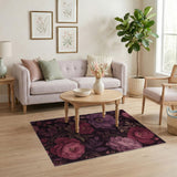 Purple Floral Vintage No. 16 Area Rug