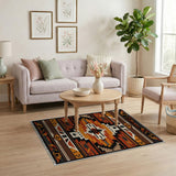 Southwestern Geometric Orange Area Rug