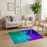 Vibrant Multi-Color Abstract Brushstroke Area Rug
