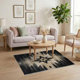 Black Starburst Southwestern Area Rug