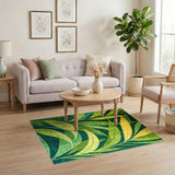 Lush Green Leaf Area Rug