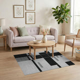 Modern Geometric Black White No. 20 Area Rug