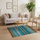 Southwestern Vibrant Multi-Color Striped Area Rug