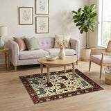 Heritage Elephant Floral Area Rug