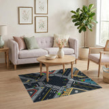 ODIKA Washable City Traffic Road Map Kids Play Rug - Low Pile Non-Slip Activity Mat