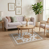 Orange Traditional Persian Sun Moon Rug