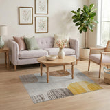 Abstract Organic Shapes Beige Area Rug