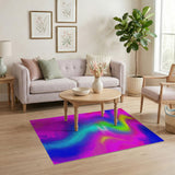 Psychedelic Rainbow Swirl Area Rug
