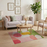 Geometric Modern Vibrant Multi-Color Geometric Abstract Area Rug