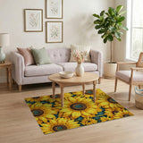 Vibrant Sunflower Cluster Area Rug