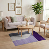 Purple Geometric Abstract Geometric Modern Area Rug